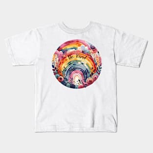 Be Kind Rainbow Watercolor Kids T-Shirt